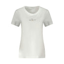 T Shirt gradient monologo - Blanc