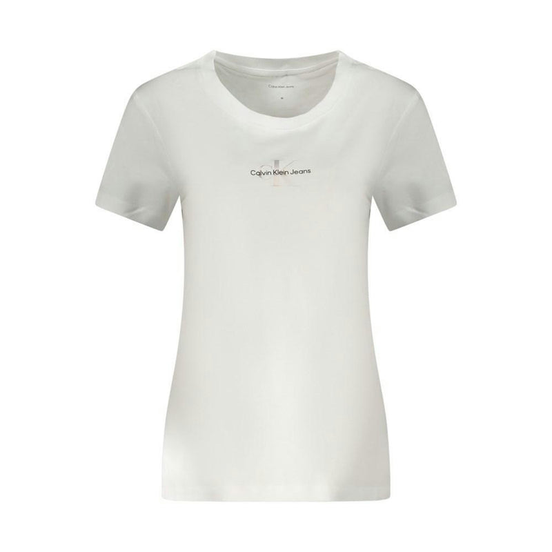 T Shirt gradient monologo - Blanc