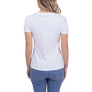 T Shirt gradient monologo - Blanc