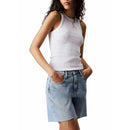 Débardeur WOVEN LABEL RIB - Blanc