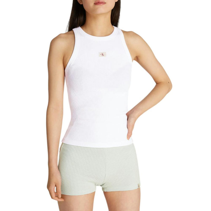 Débardeur WOVEN LABEL RIB - Blanc