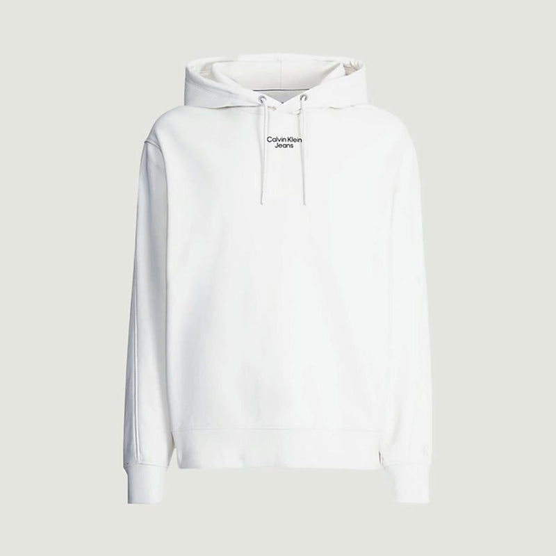 Hoodie Stacked Logo - Marron