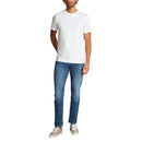 T Shirt WOVEN LABEL REGULAR - Blanc