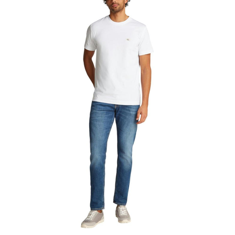 T Shirt WOVEN LABEL REGULAR - Blanc