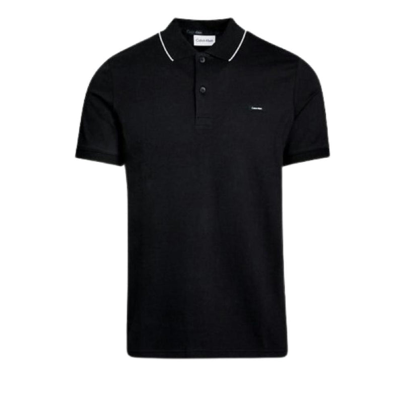 Polo Calvin Klein Stretch Pique Tipping - Noir