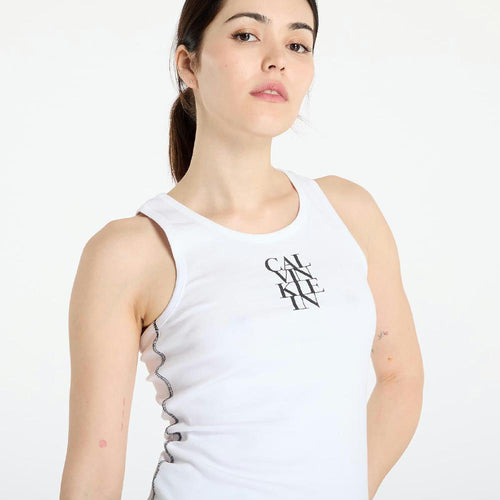 Débardeur SL COTTON RIB SOLID - Blanc