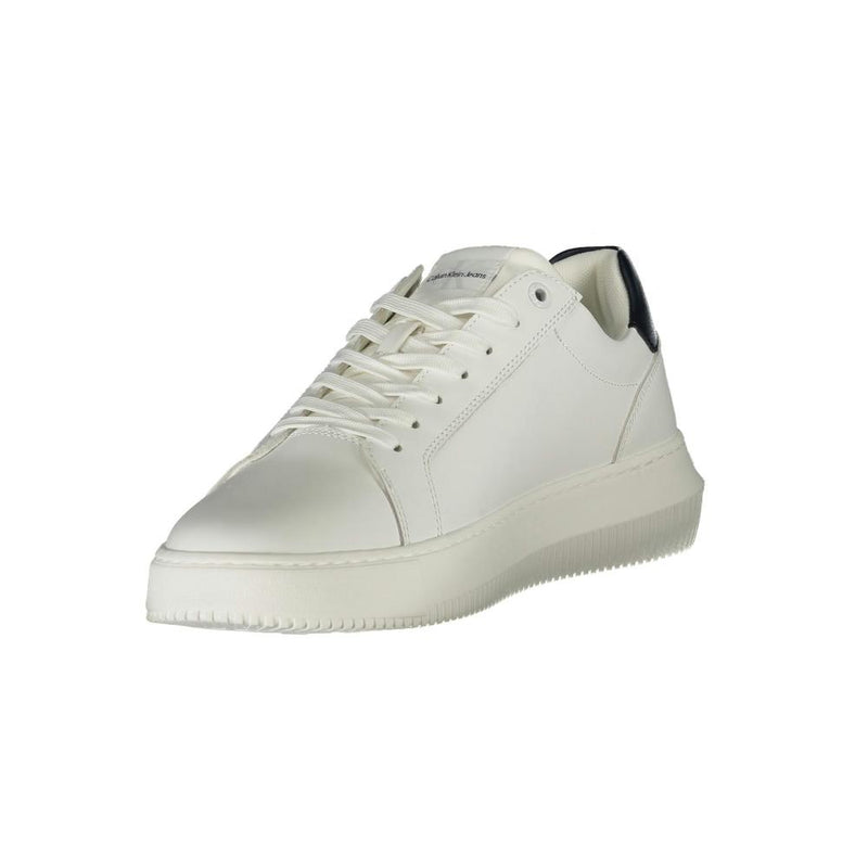 Baskets Baskets basses en cuir signature - Blanc