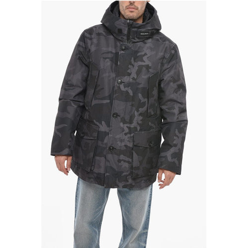 Camouflage Gtx Utility Down With Hood Jacket