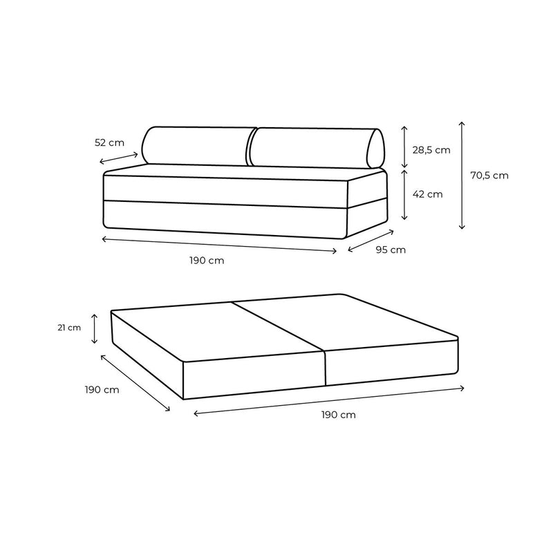 Canapé Droit Lincoln - 3 Places - Velours Côtelé