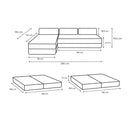 Canapé D'Angle Tilia - 6 Places - Velours Côtelé Xl