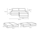 Canapé D'Angle Gemma - 4 Places - Tissu Lisse