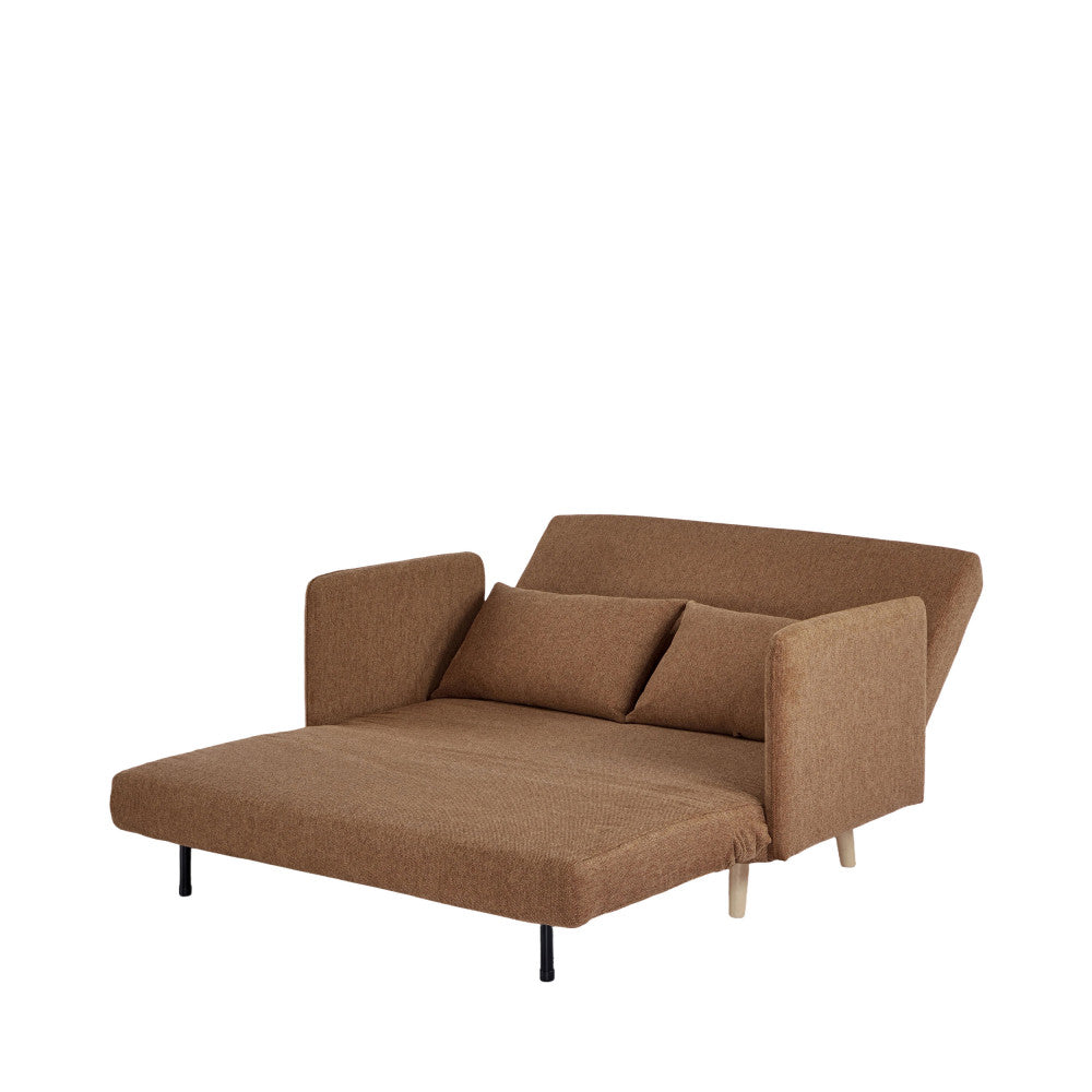 Belushi - 2-Seater Sofa Bed - Fabric - Rust