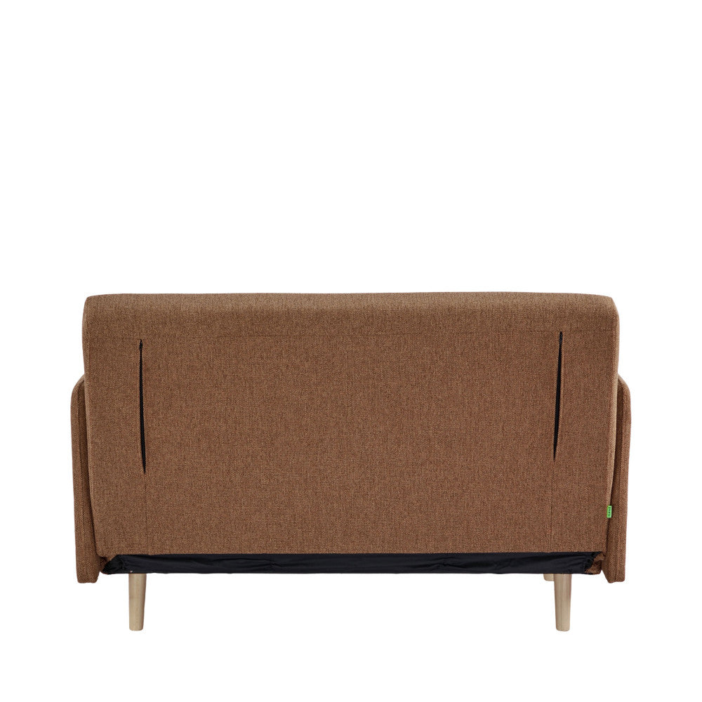Belushi - 2-Seater Sofa Bed - Fabric - Rust