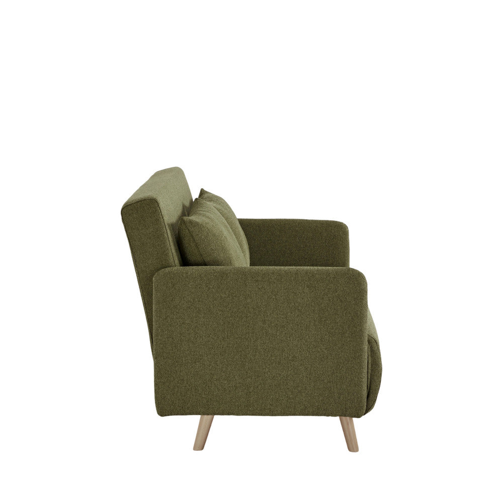 Belushi - 2-Seater Sofa Bed - Fabric - Olive Green