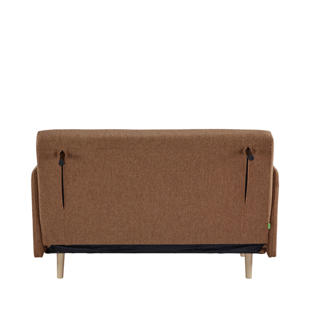 Belushi - 2-Seater Sofa Bed - Fabric - Rust