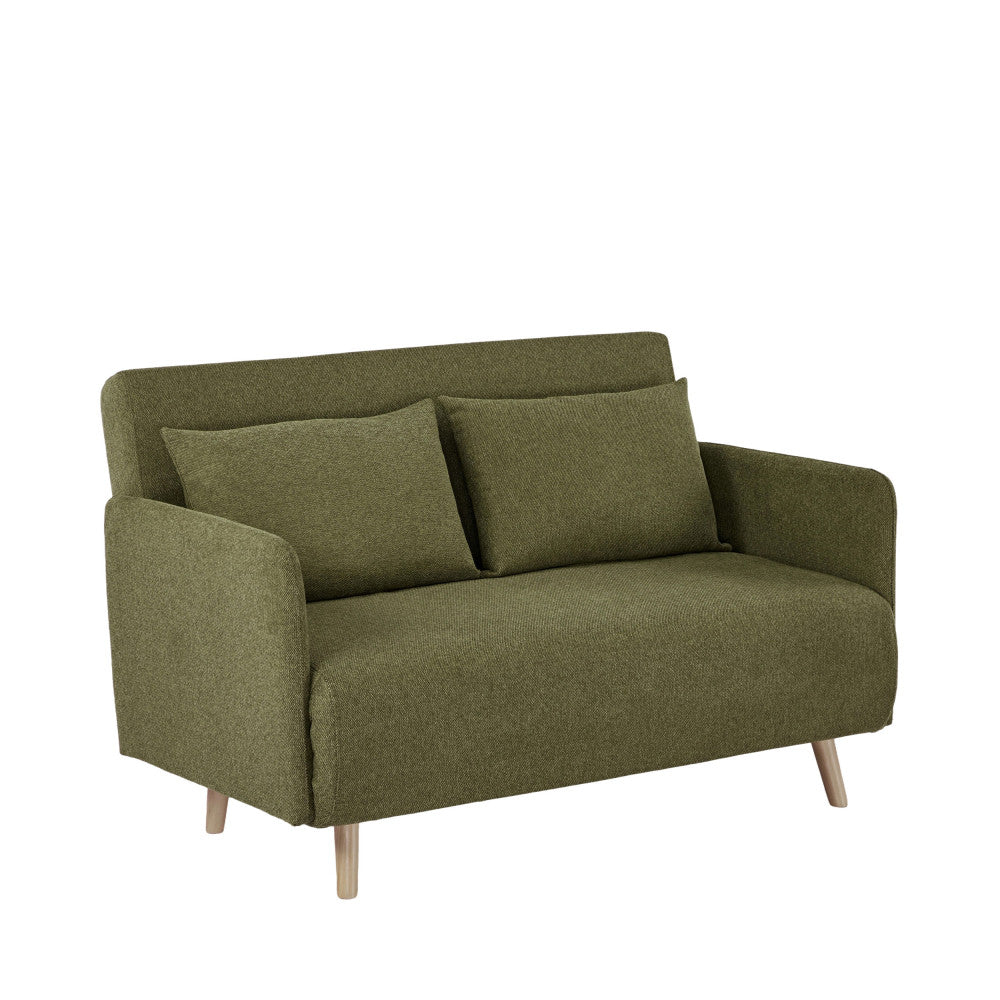 Belushi - 2-Seater Sofa Bed - Fabric - Olive Green