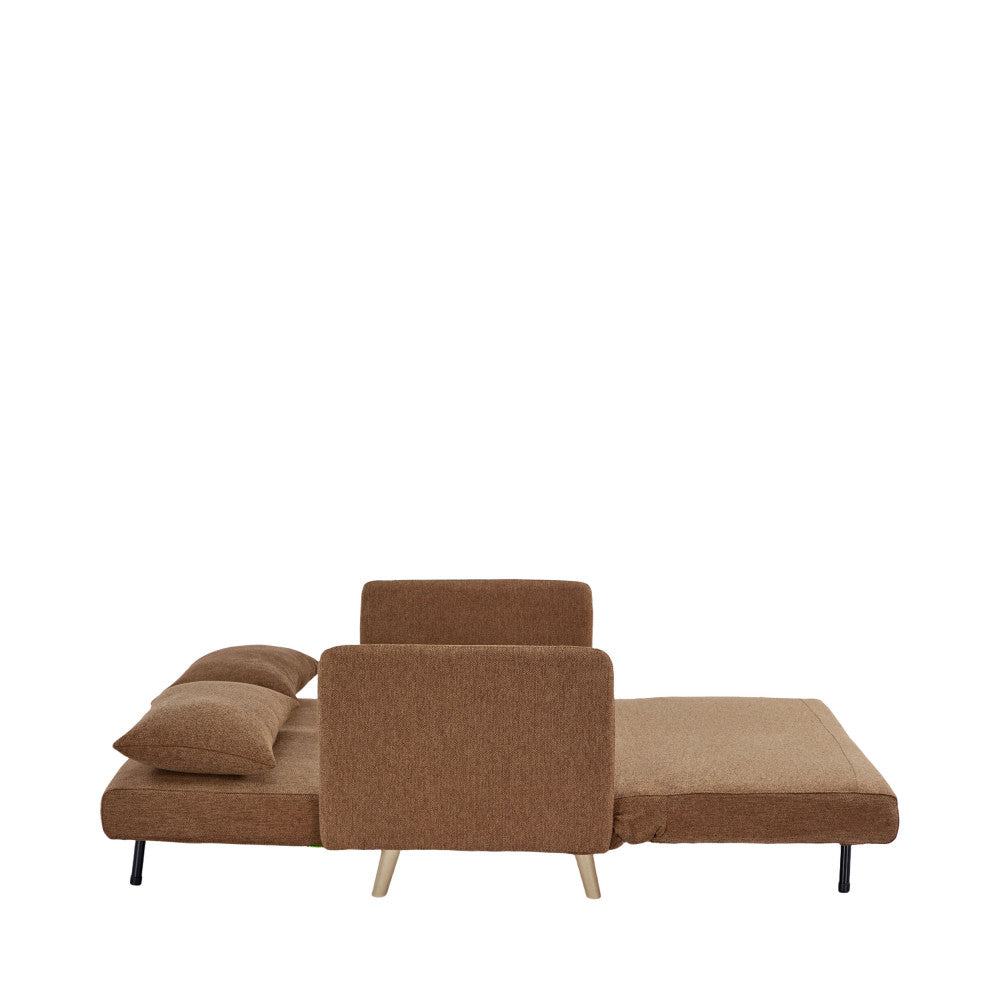 Belushi - 2-Seater Sofa Bed - Fabric - Rust