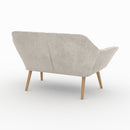 Canapé Simba 2 places en tissu gris clair
