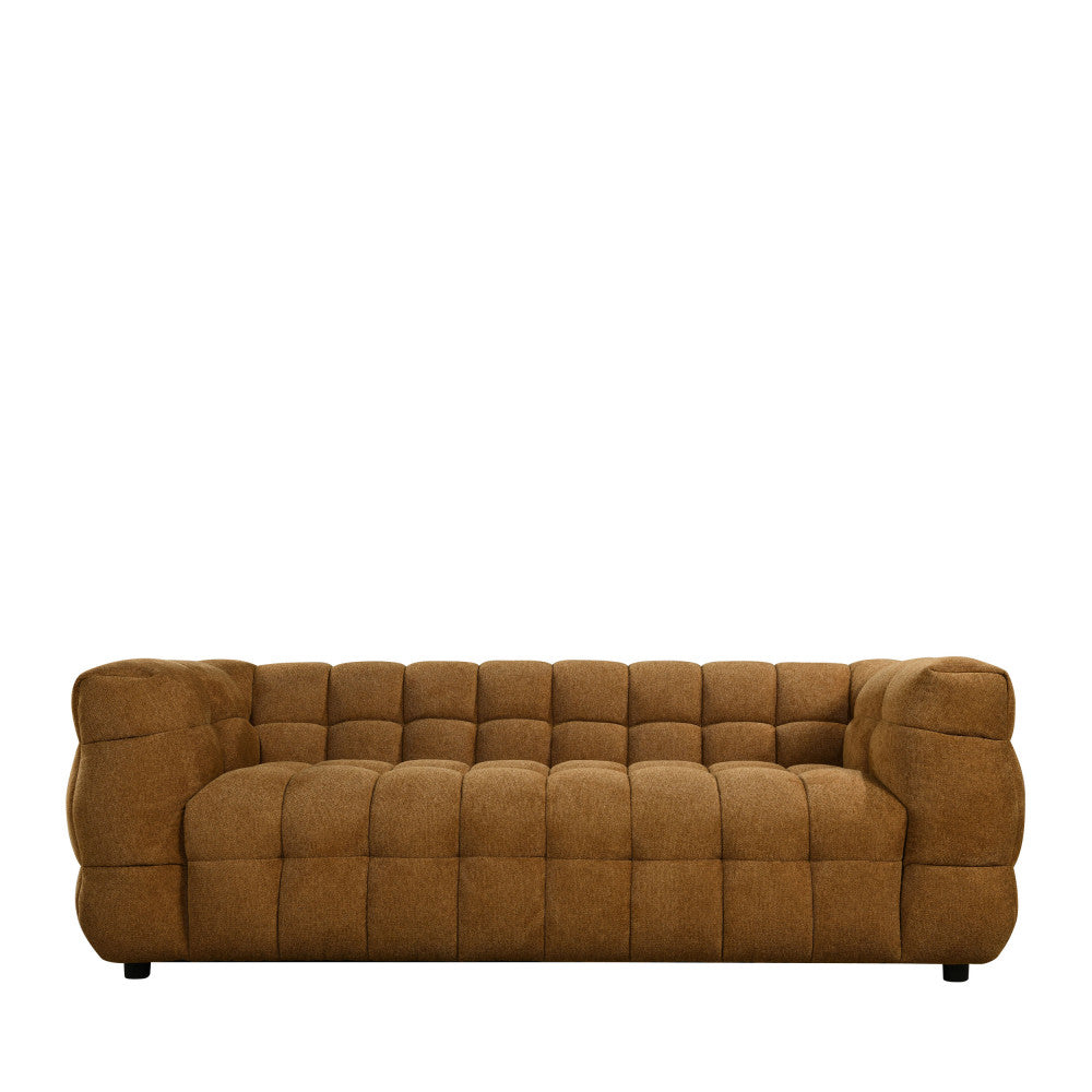 Bolly - Straight 3-Seater Sofa - Fabric - Bronze