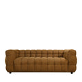 Bolly - Straight 3-Seater Sofa - Fabric - Bronze