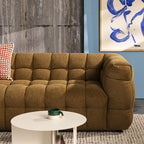 Bolly - Straight 3-Seater Sofa - Fabric - Bronze