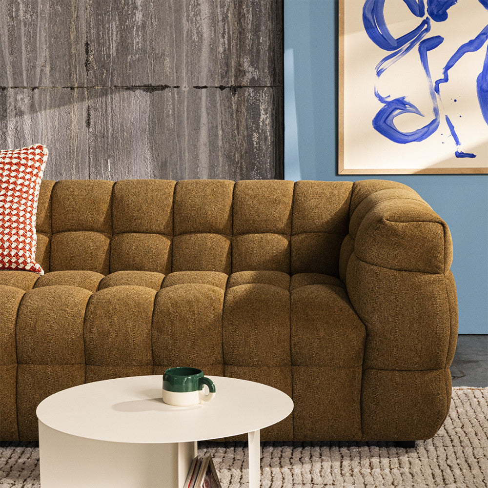 Bolly - Straight 3-Seater Sofa - Fabric - Bronze