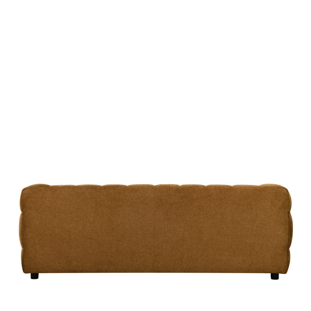 Bolly - Straight 3-Seater Sofa - Fabric - Bronze