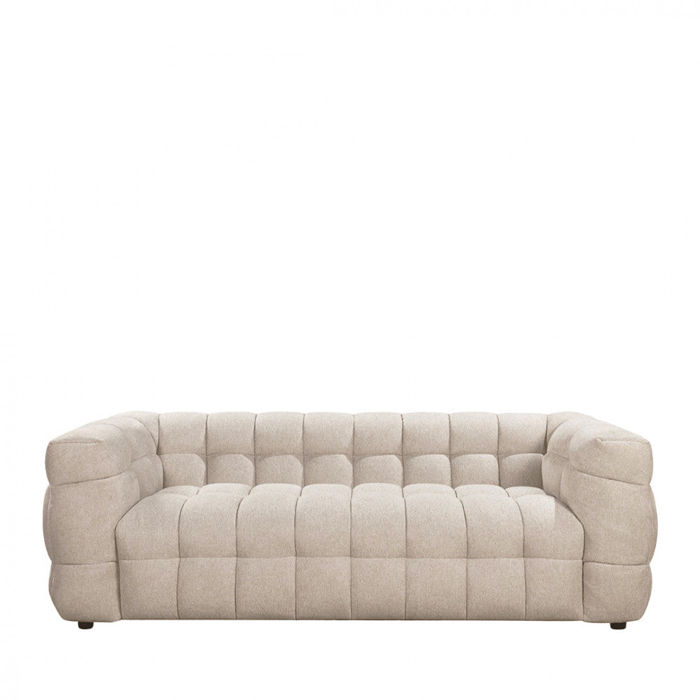 Bolly - Straight 3-Seater Sofa - Fabric - Flecked Beige
