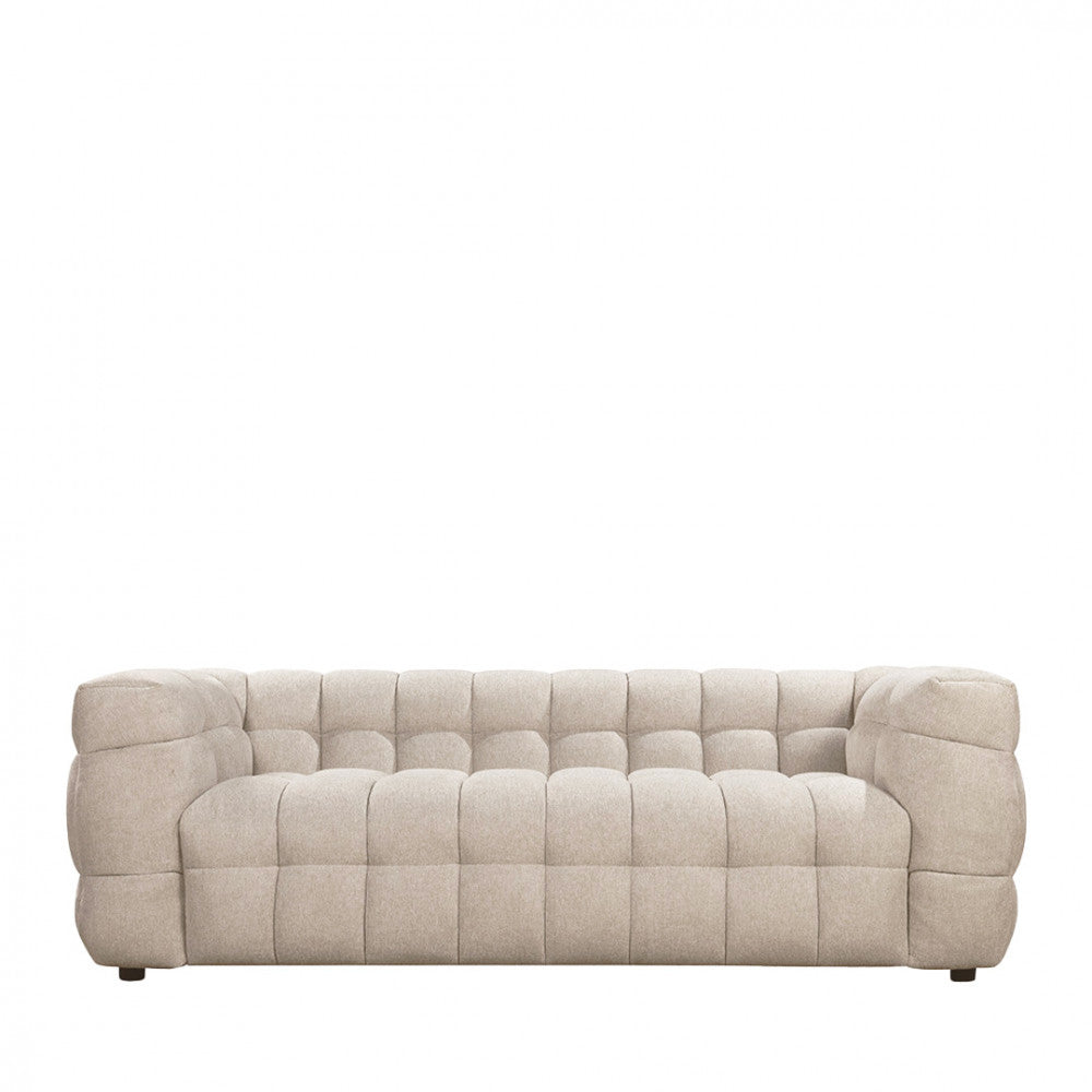 Bolly - Straight 3-Seater Sofa - Fabric - Flecked Beige