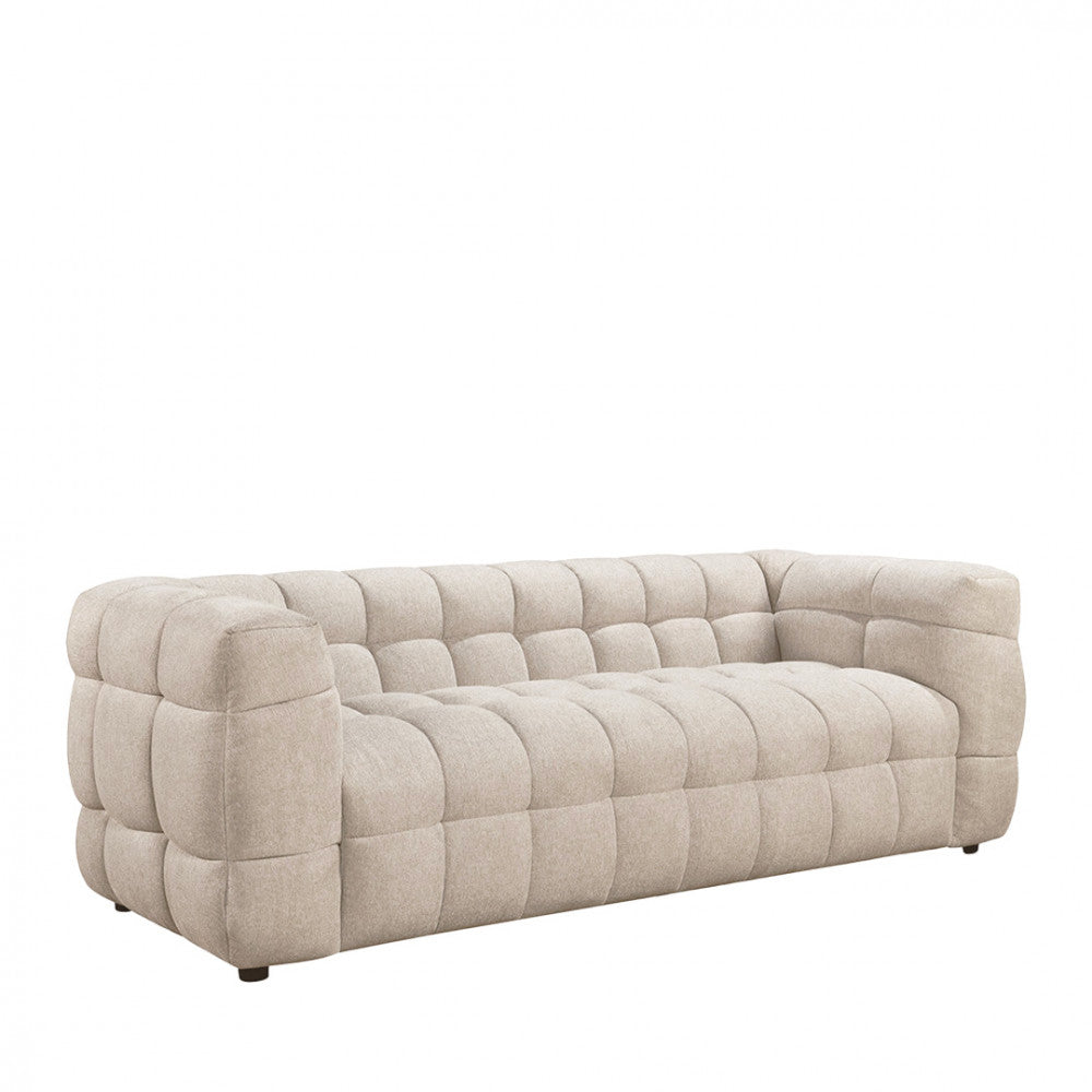 Bolly - Straight 3-Seater Sofa - Fabric - Flecked Beige