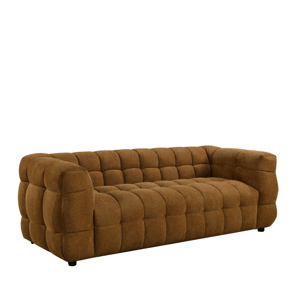 Bolly - Straight 3-Seater Sofa - Fabric - Bronze