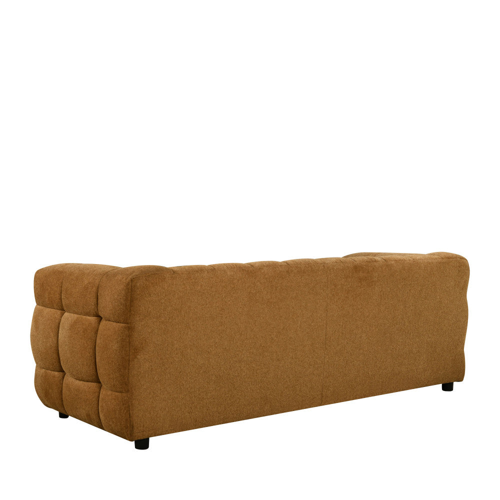 Bolly - Straight 3-Seater Sofa - Fabric - Bronze