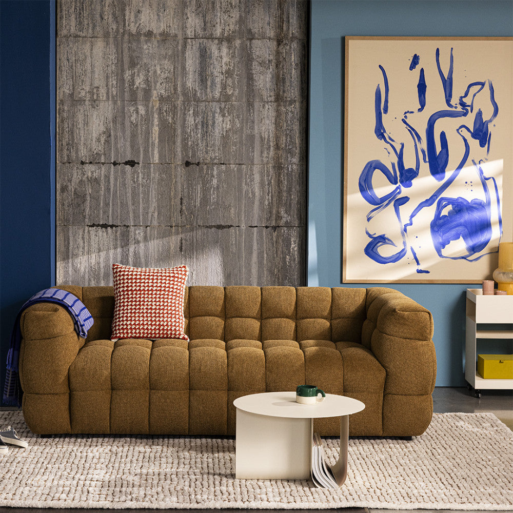 Bolly - Straight 3-Seater Sofa - Fabric - Bronze