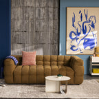 Bolly - Straight 3-Seater Sofa - Fabric - Bronze