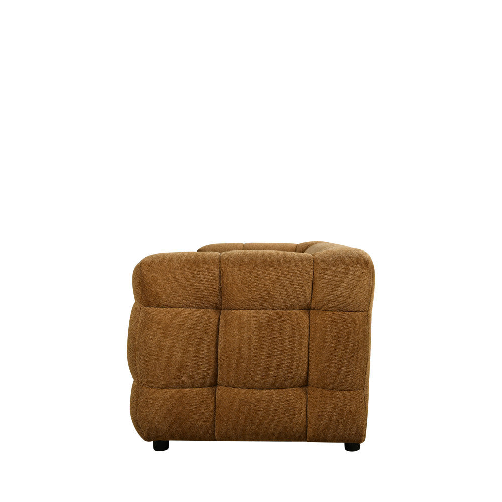 Bolly - Straight 3-Seater Sofa - Fabric - Bronze