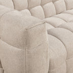 Bolly - Straight 3-Seater Sofa - Fabric - Flecked Beige