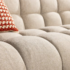Bolly - Straight 3-Seater Sofa - Fabric - Flecked Beige