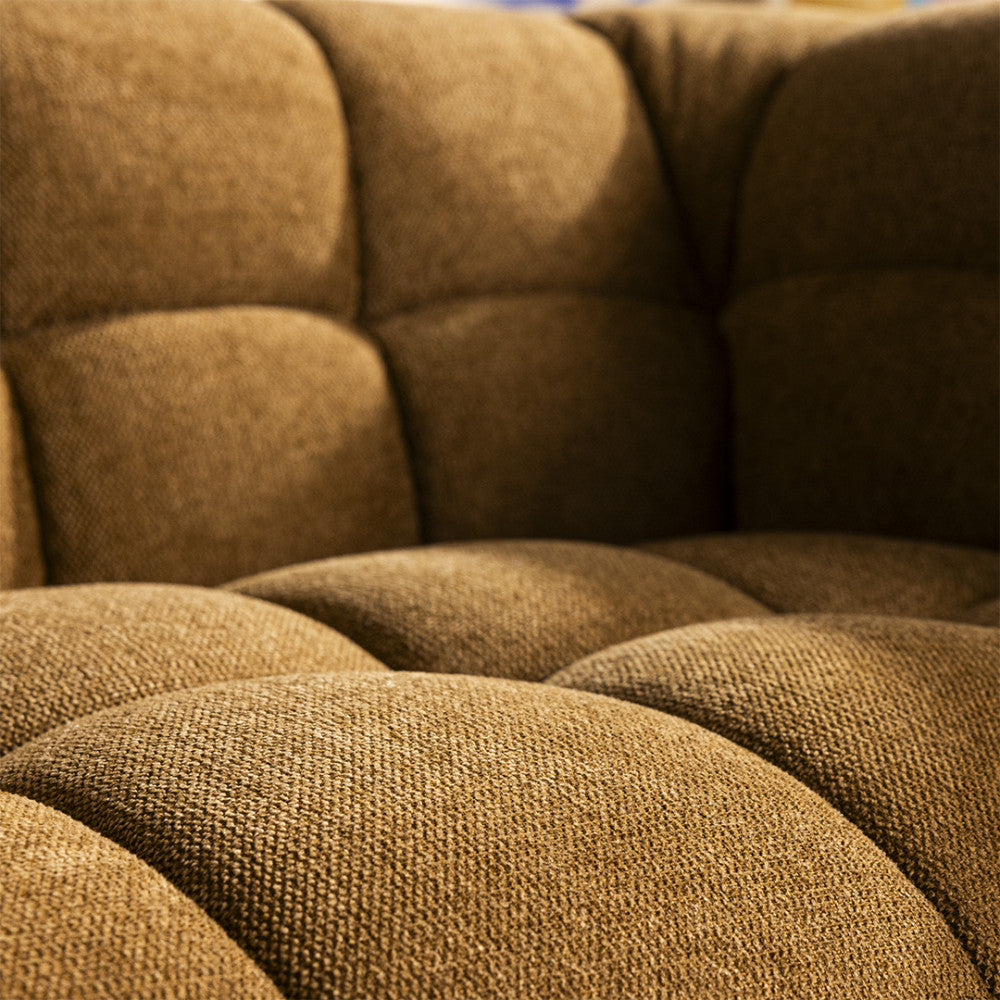 Bolly - Straight 3-Seater Sofa - Fabric - Bronze