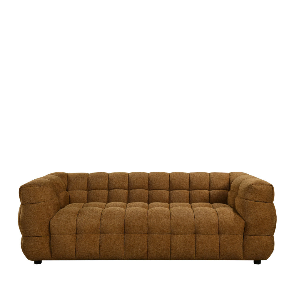 Bolly - Straight 3-Seater Sofa - Fabric - Bronze