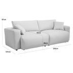 Limona - 3-Seater Sofa - Fabric - Beige