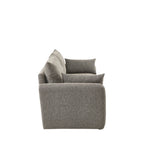 Lisa - 3-Seater Sofa - Fabric - Mottled Brown