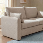 Lisa - 3-Seater Sofa - Fabric - Mottled Beige