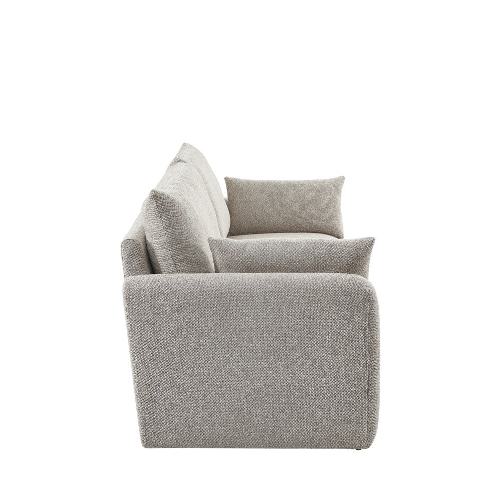 Lisa - 3-Seater Sofa - Fabric - Mottled Beige