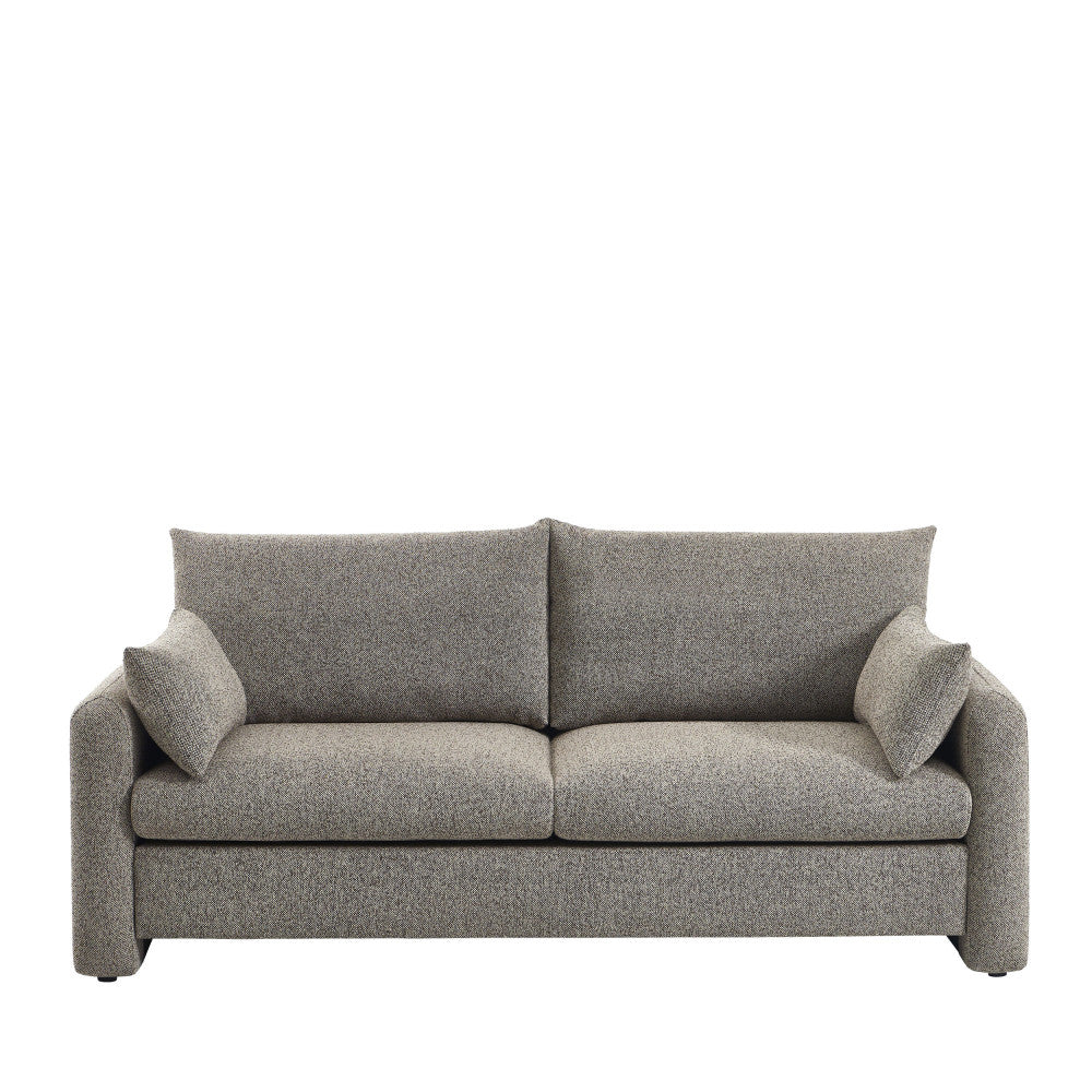 Lisa - 3-Seater Sofa - Fabric - Mottled Brown