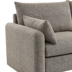 Lisa - 3-Seater Sofa - Fabric - Mottled Brown