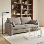 Lisa - 3-Seater Sofa - Fabric - Mottled Brown