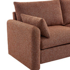 Lisa - 3-Seater Sofa - Fabric - Mottled Rust