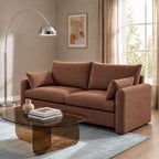 Lisa - 3-Seater Sofa - Fabric - Mottled Rust