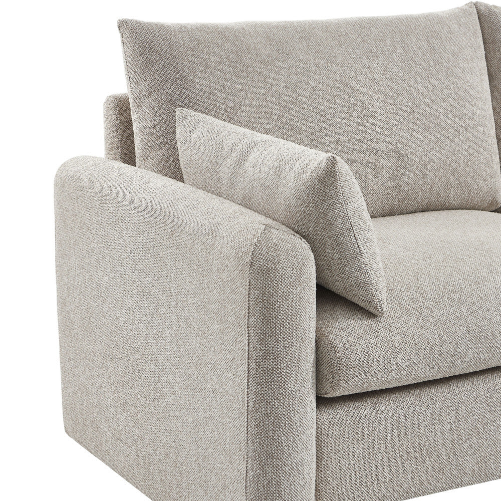 Lisa - 3-Seater Sofa - Fabric - Mottled Beige