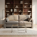 Lisa - 3-Seater Sofa - Fabric - Mottled Brown